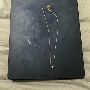Gold necklace with a tiny diamond #jewellery